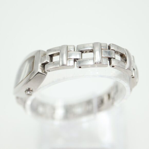 Fossil F2 Ladies Watch Silver Tone 16mm Black Dial Bracelet ES-9751 New Battery - Picture 11 of 15